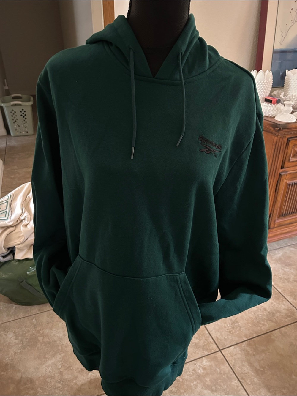 Reebok Dark Green Pullover Hoodie